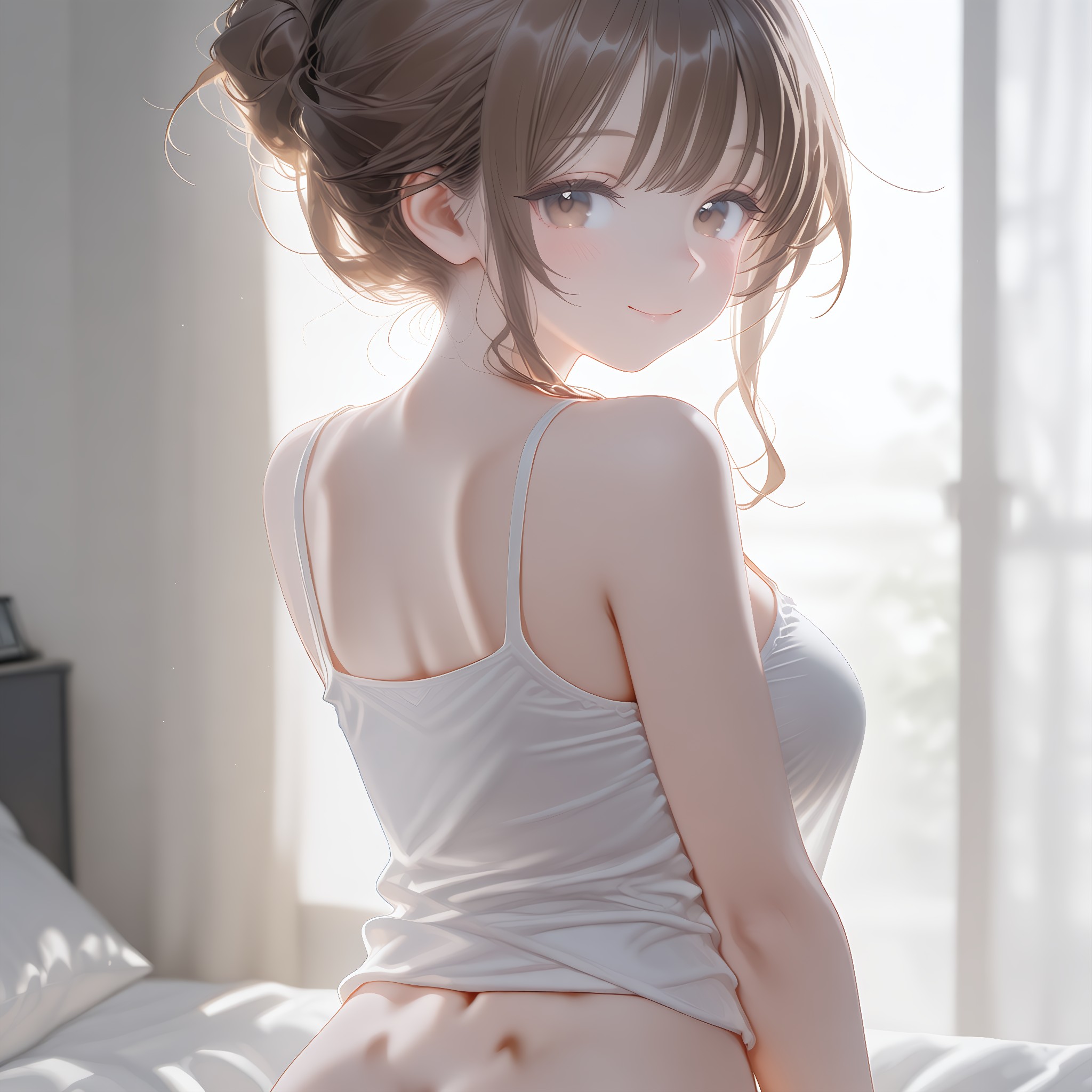 腰元のえくぼ。お尻を出さず艶っぽさを足す。