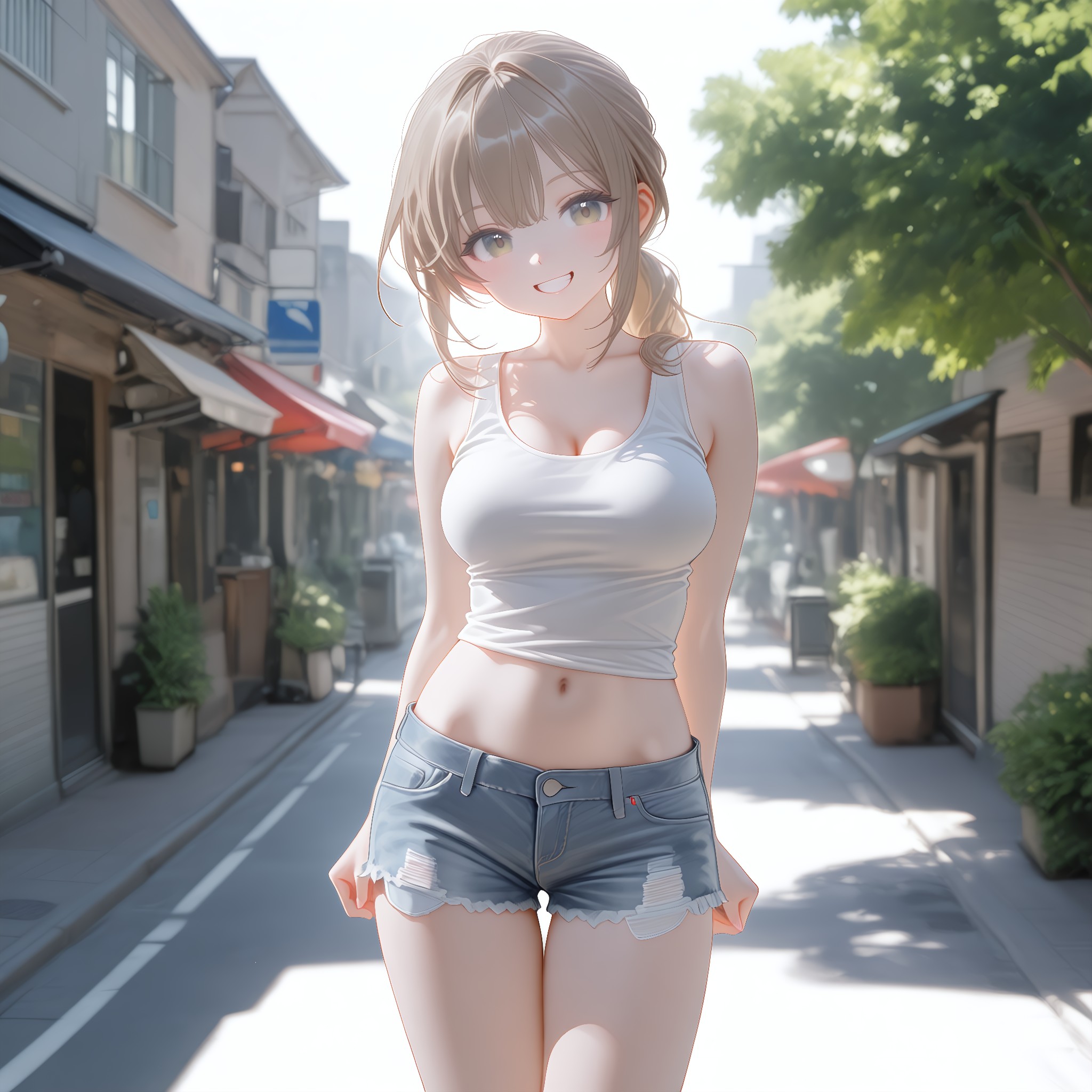 腰骨を見せたローライズ。攻めた大人の色気。
