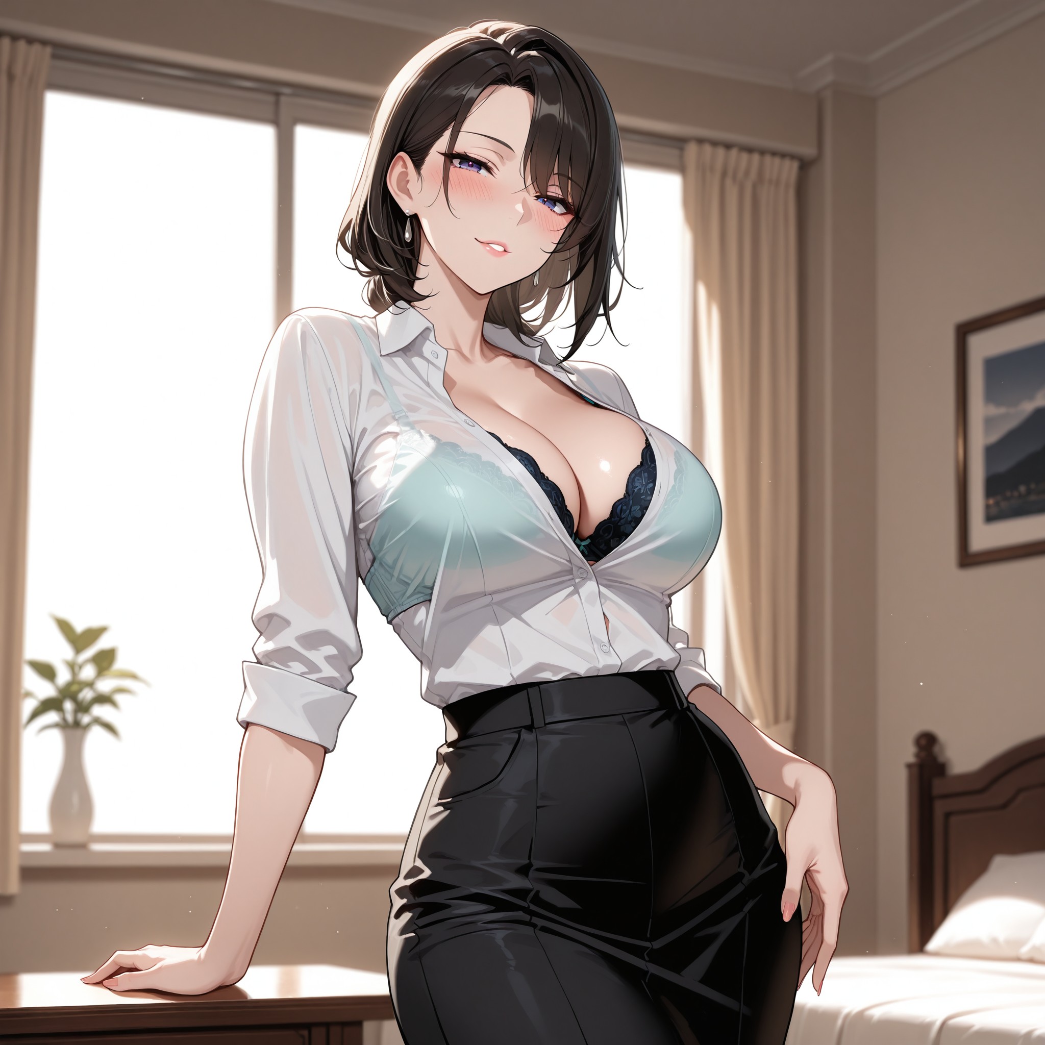 bra peek（ブラのちら見せ）：胸元から覗くストラップ