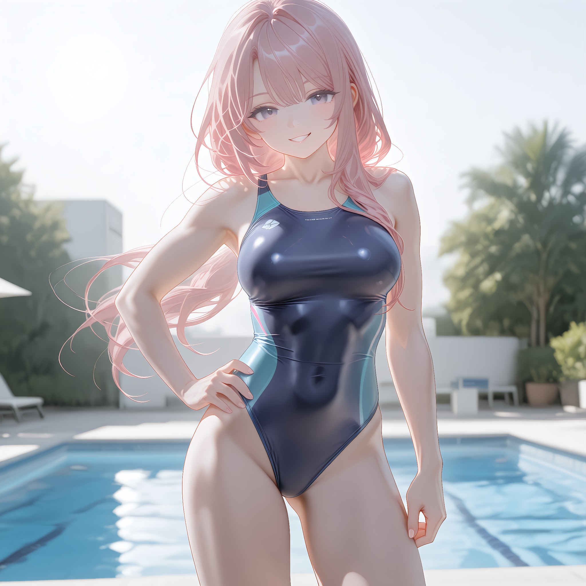 うっすら腹筋の締まった体。健康的でキリッとした色気。