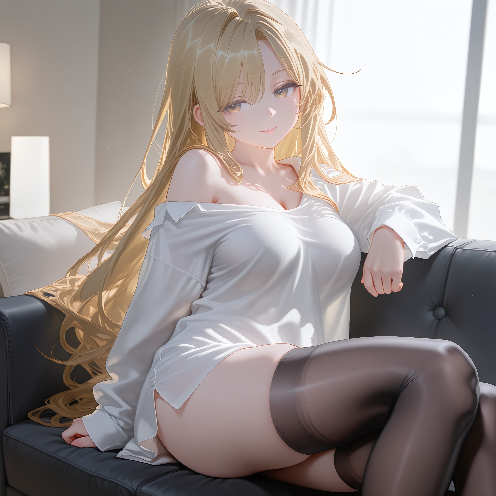 肩落ちシャツ
