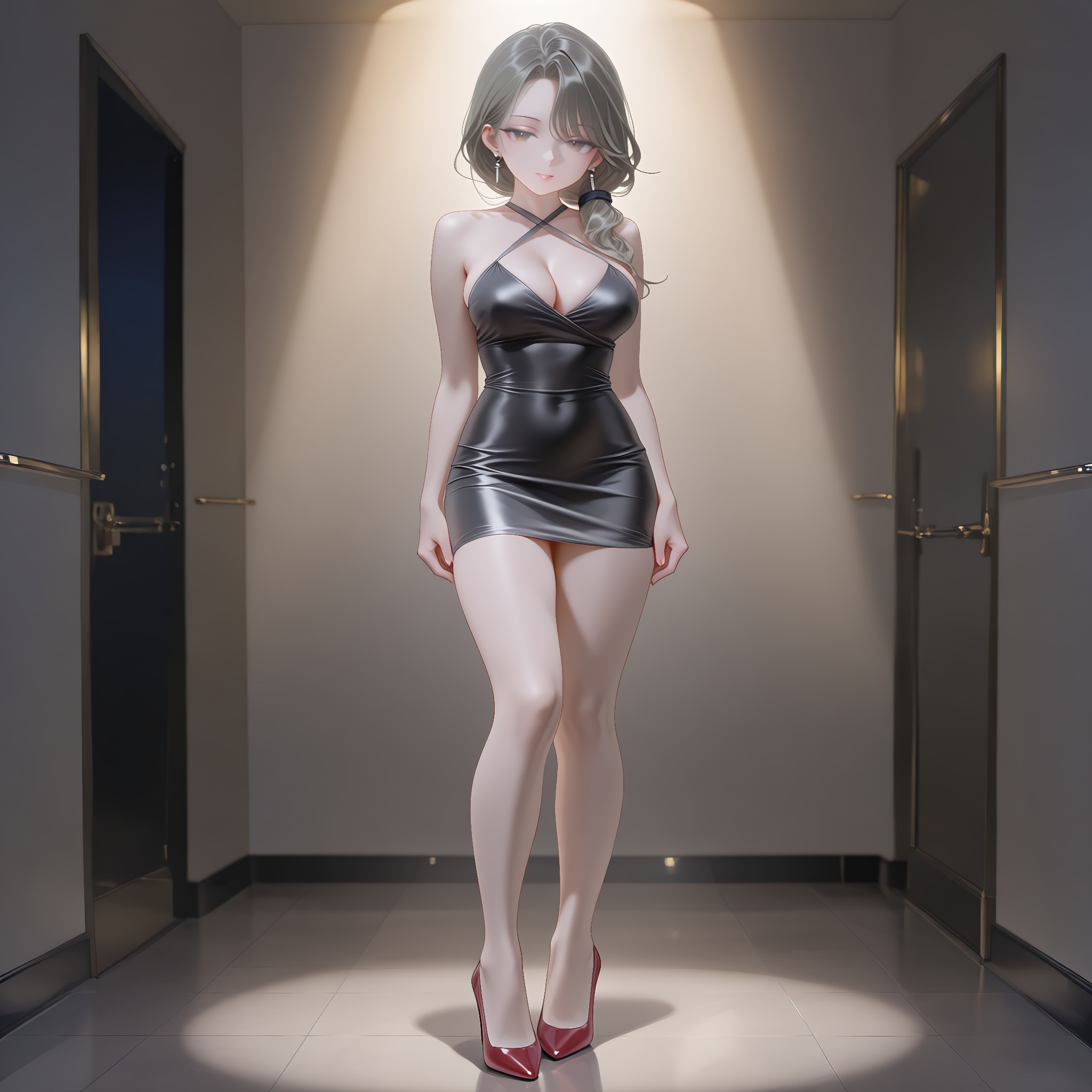 赤パンプス