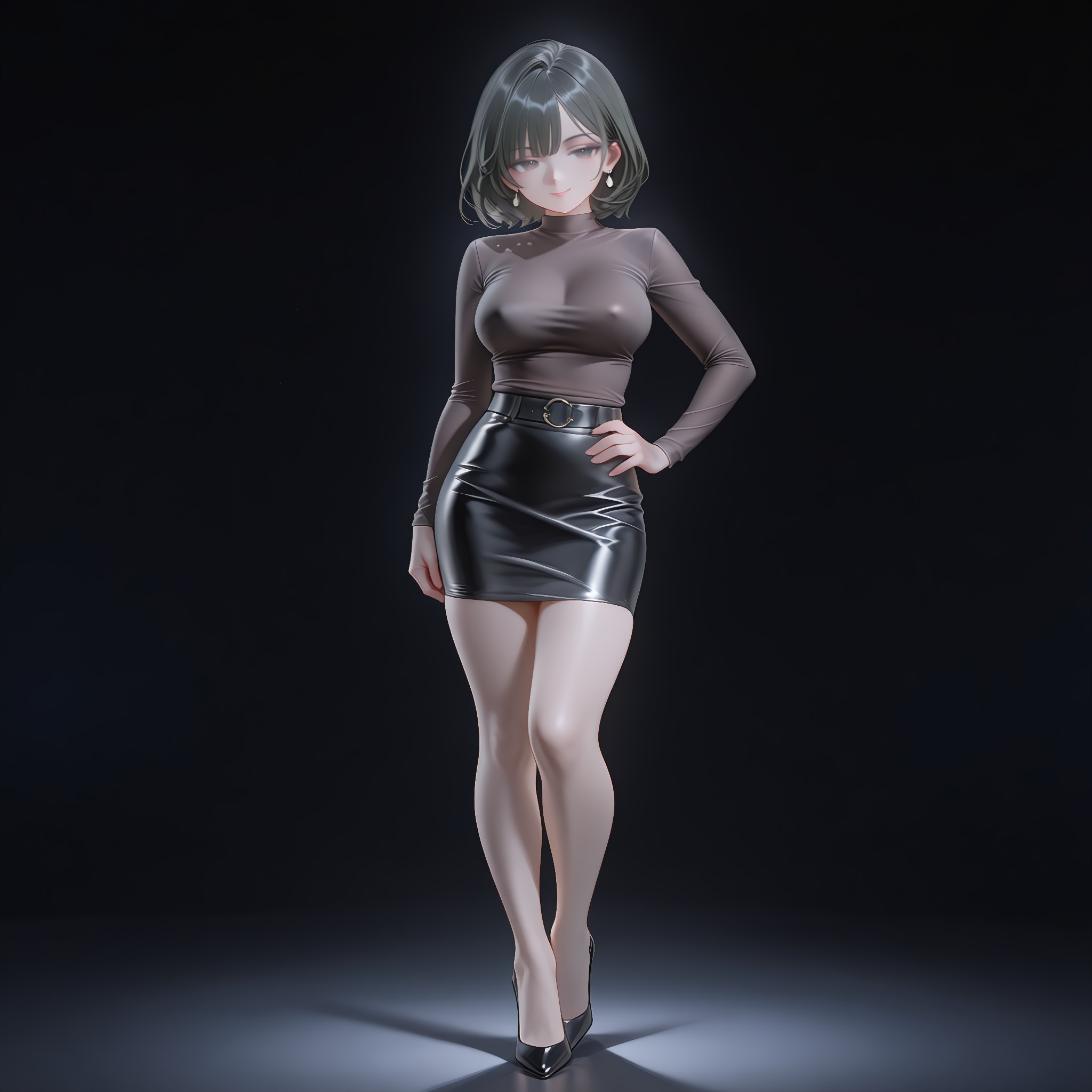 レザースカート