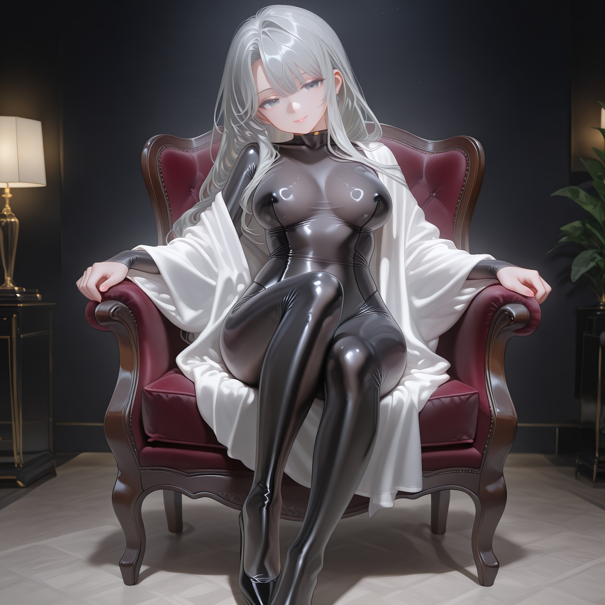 椅子に座る