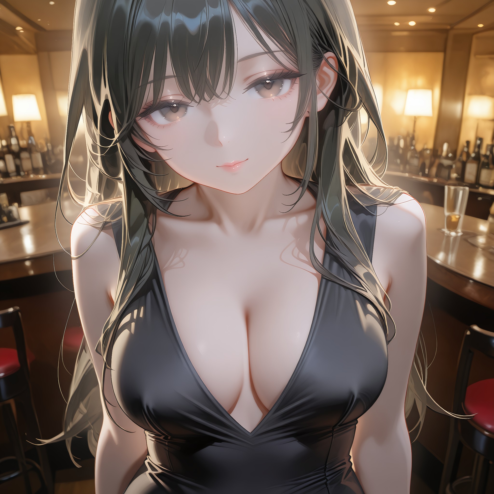 見上げる視線
