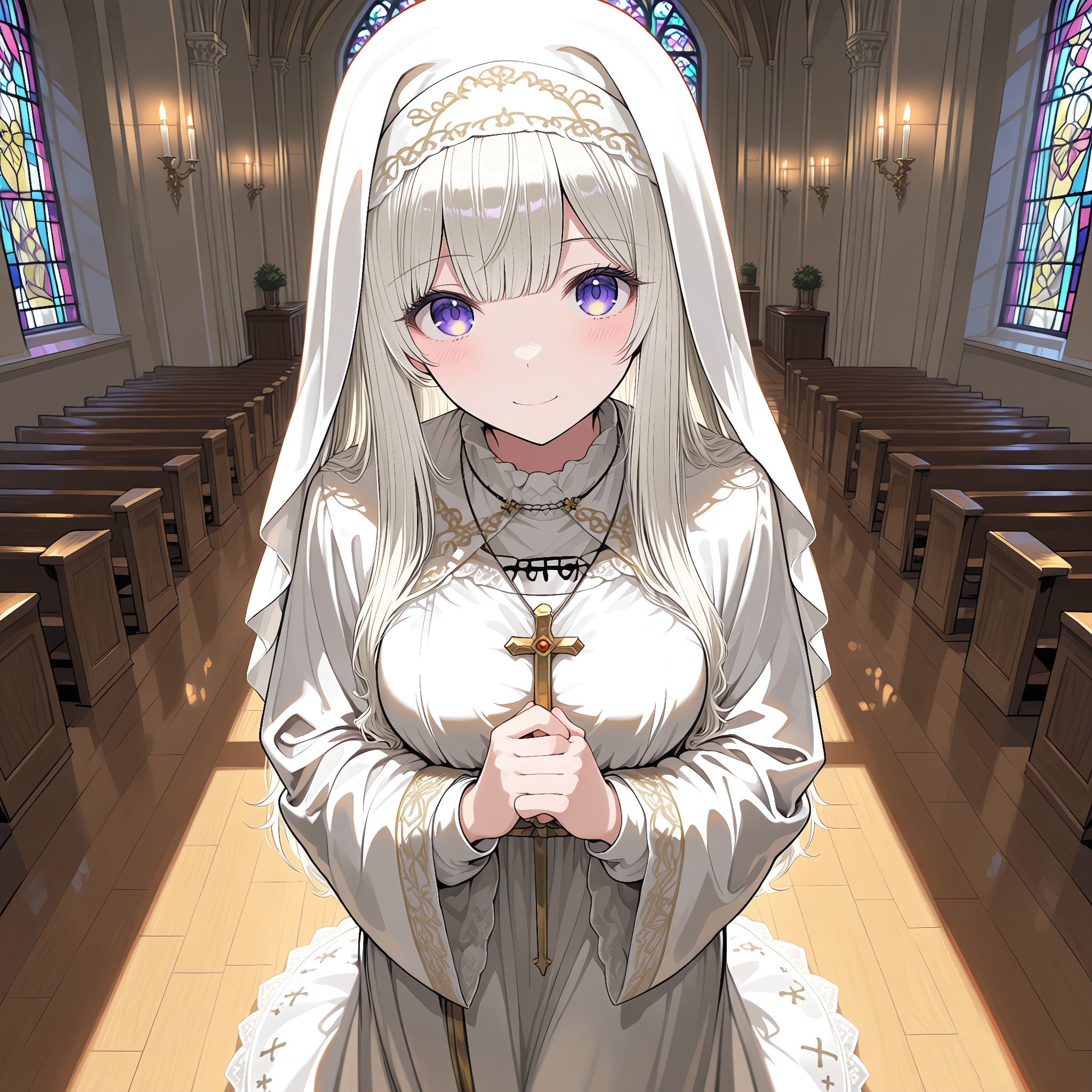 純白のシスター。聖女そのもののまぶしい色気。