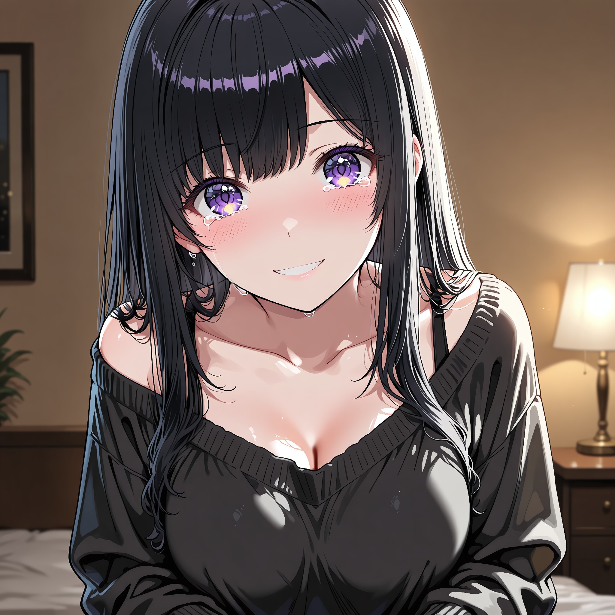泣き笑い。かわいいのに色っぽい。
