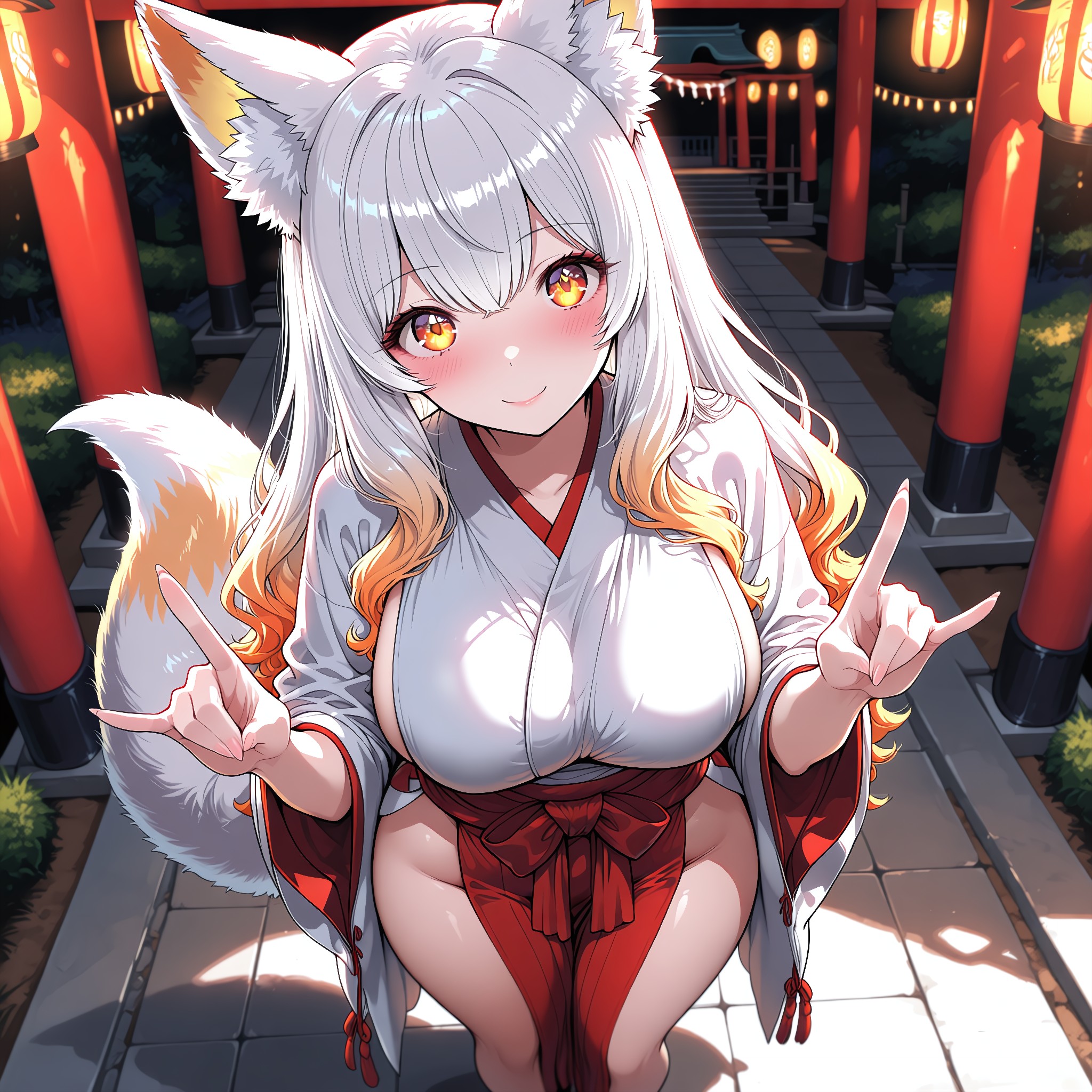 ふわふわしっぽ。腰に動く記号。