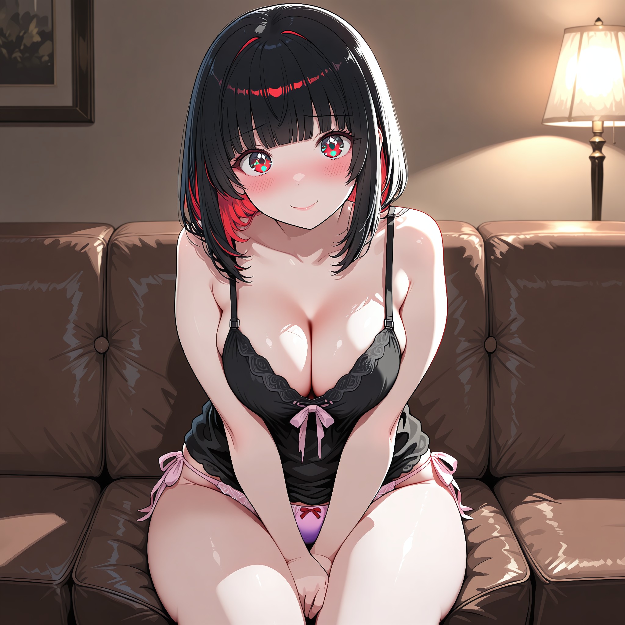 腰リボンの横結び。解けそうないたずらっ子。